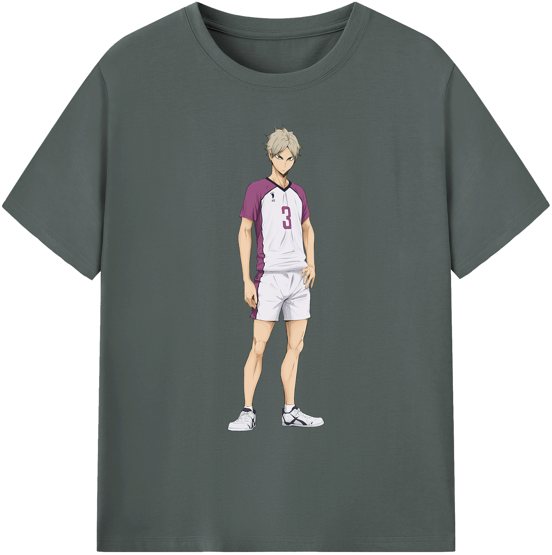 （画像用） ハイキュー!! Haikyu!! 綿100％ メンズ半袖Tシャツ｜肌触りやわらか＆通気性